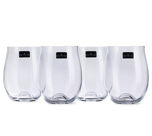 Dartington Stemless Signature Series Glasses (Set of 4)