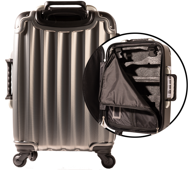 5 btl Wine Suitcase – silver